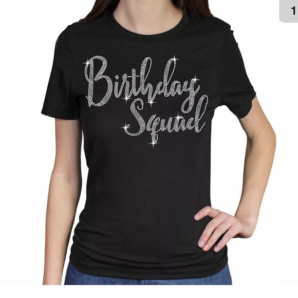 Set of matching Birthday T shirts rhinestone bling - Picture 2 of 3